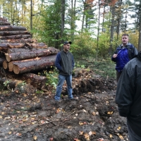 Forester Jeff Snitkin explains the logging endeavor