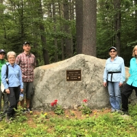 For each staff birthday around the year, we try to hike one of our protected properties and stop for a picnic lunch.  This year for Andy and Debbie Stanley's birthday (the same day in June), we hiked the Webb Trail in Sunapee.