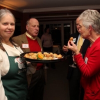 Guests enjoy the passed hors d'oeuvres at the Holiday Party--Thanks, Dan Wolf
